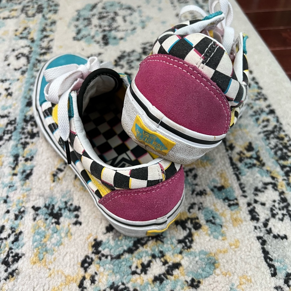 Fun CMYK checkered pattern Vans - Picture 5 of 6